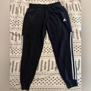 Adidas black sweats, size M